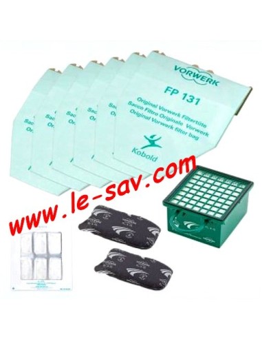 Kit entretien VK 130 - 131 (6 sacs + 1 microfiltre + 2 filtres carbone + 6 pastilles Dovina Classic)