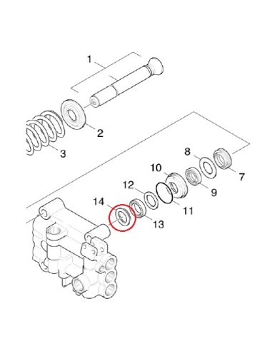Bague du Piston Nettoyeur Eau Froide Karcher
