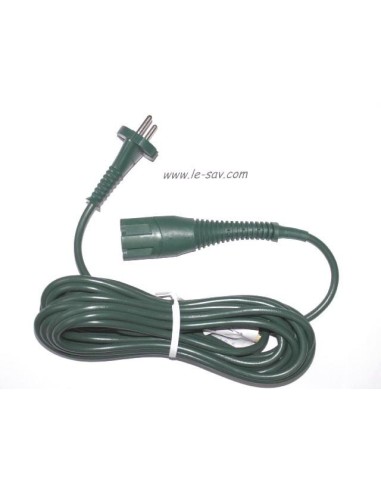Cordon D'alimentation Vert de Longueur 7m pour Aspirateur VK 130 / VK 131 Vorwerk