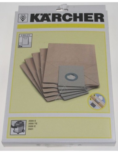 Sac Filtrants Papier X 5 pour Aspirateur Eau et Poussières Kärcher