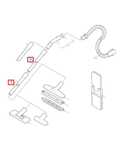 Tube D'aspiration pour Aspirateur Eau et Poussières 2000E kärcher