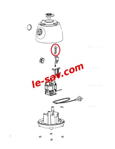 Tige de securité pour blender uno moulinex