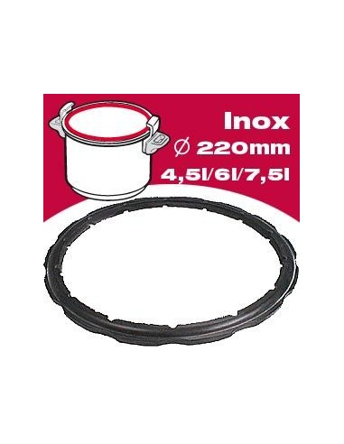 Joint rond diamètre 220mm. conçu pour les autocuiseurs 4,5 / 6 / 7,5 L Seb de gamme Clipso inox, sauf Clipsovale