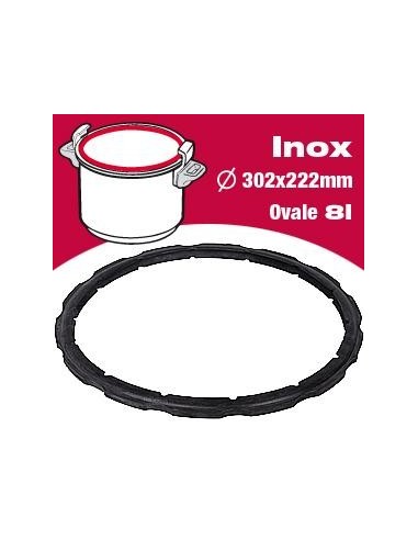 Joint Ovale de Diamètre 302 X 222mm pour Autocuiseur / Cocotte Clipsovale 8 L Inox Seb
