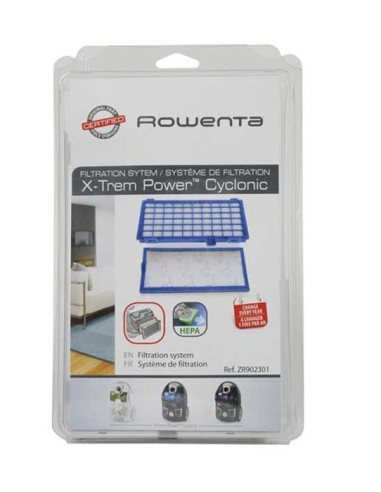 Filtre Hepa Bleu pour Aspirateur X-Trem Power Cyclonic Rowenta