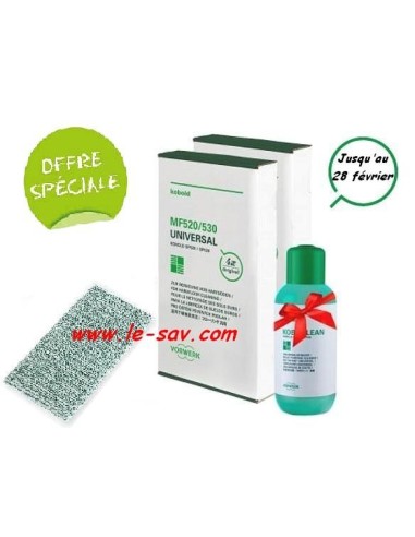 Lot de 2 pack lingettes carrelages pour Duoclean Vorwerk