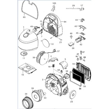 Platine pour Aspirateur Traineau Electrolux
