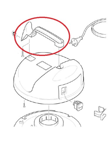 Poignee noire pour aspirateur eau et poussiere A2251 de karcher
