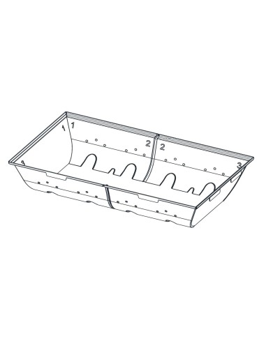 Cuve kit  (PARTIE 1-2-3) amovible pour barbecue 3 et 4 séries classic / woody .... campingaz