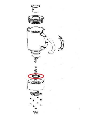 Joint d'etancheite du bol pour blender rivieira et bar