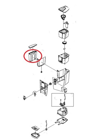 Couvercle de reservoir a eau pour cafetiere rivieira et bar