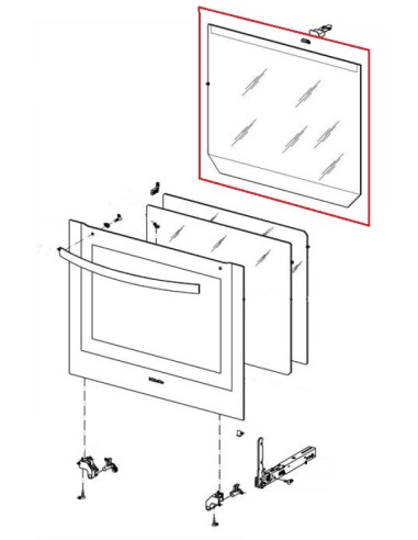 Vitre de Porte Intérieure Four Électronique Encastrable H5140BP Miele