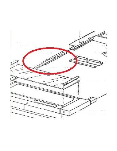 Glissiere pour hotte HW6624F12 De-dietrich