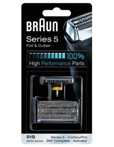 Lames de Rasoirs Combipack Argent 51S pour Rasoir Braun