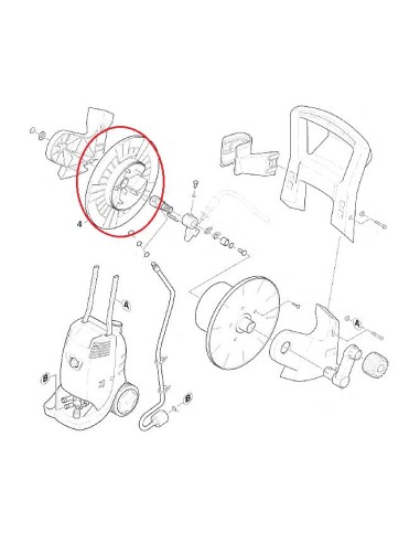 Guide Gauche d'Enrouleur Nettoyeur Haute Pression Karcher