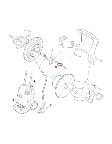 Douille de Poignée de Chariot pour Nettoyeur Haute Pression Karcher