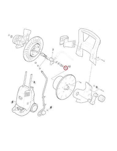 Vis Hexagonale M 8x12 de Poignée de Chariot pour Nettoyeur Haute Karcher