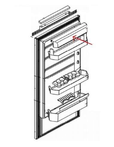 Capot balconnet pour Réfrigérateur-congélateur De dietrich DRS1127J