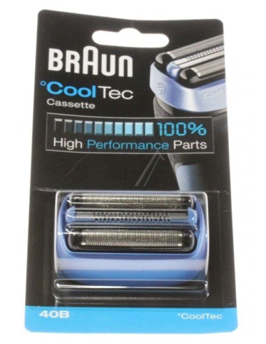 Cassette de Rasage 40B pour Rasoir Cooltec CT4S Braun