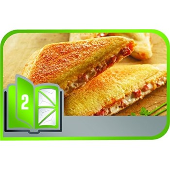Coffret de Plaque pour Croque Triangulaire avec Livre de Recettes pour Croque-Monsieur Tefal