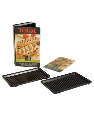 Coffret de Plaque pour Grill Panini avec Livre de Recettes pour Croque-Monsieur Tefal