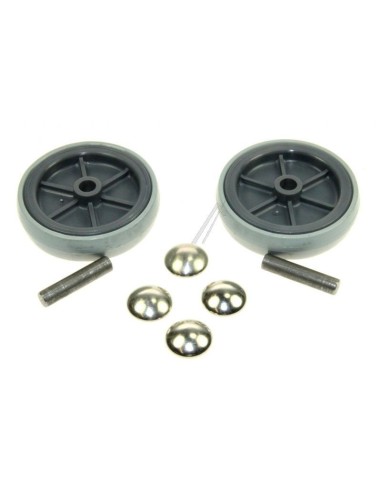 Roues Arrière + Axe + Clips de Chariot pour Aspirateur GA80 / GM80 / GS80 Nilfisk