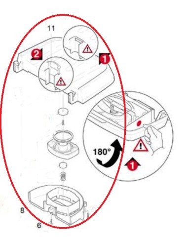 Filtre de Capot de Turbine 1100W Version 1 pour Aspirateur Eau et Poussière Karcher