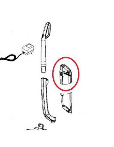 Ensemble d'unité d'Aspiration pour Aspirateur Balai sans Fil Free Jet 3 en 1 FJ 180 WG2 Hoover