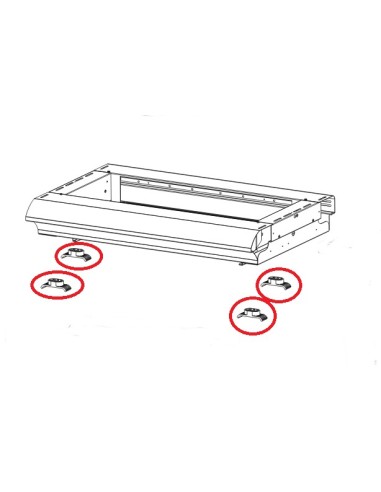 Entretoises x 4 de Cuve pour Barbecue C-Line / Delano 1900 / S/ D Campingaz