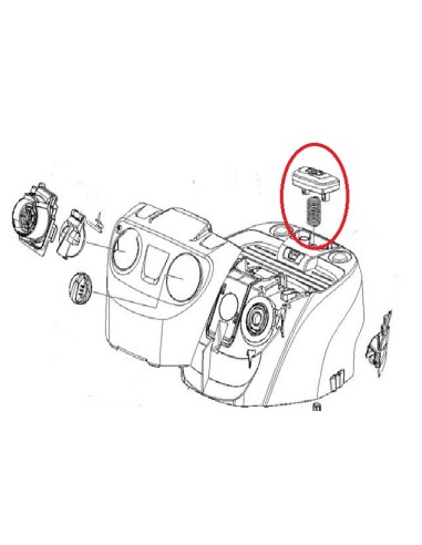 Bouton Poussoir Complet pour Aspirateur Eau et...