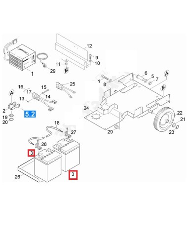 Batterie pour Auto-laveuse Karcher