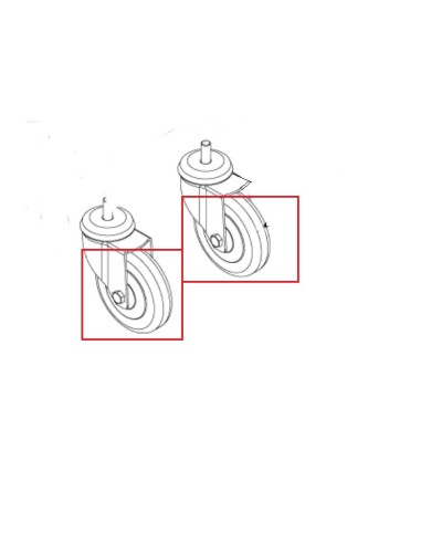 Roue Pivotante Chrome x 2 pour Autolaveuse Niflisk