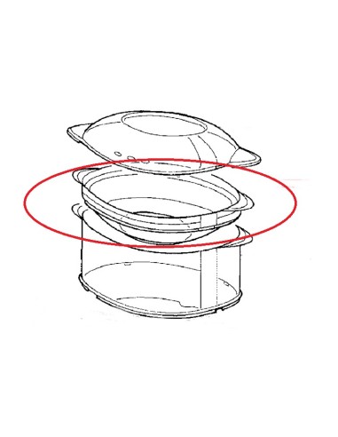 Bol à Riz Transparent pour Cuiseur Vapeur Vitasveur 900 Turbo Diffusion / Programm Seb