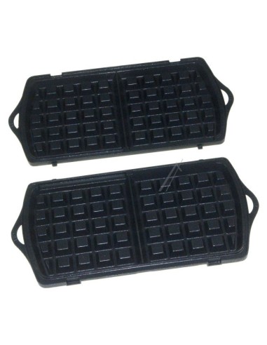 Plaques Gaufre x2 pour Croque Monsieur Break Time Moulinex