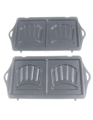 Plaques Croque Monsieur x2 pour Croque Monsieur Break Time Moulinex