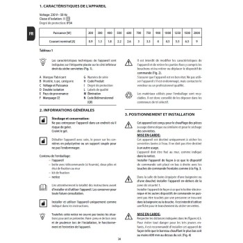Thermostat 18 Infrarouge pour Radiateur Easylife 2000W DELONGHI
