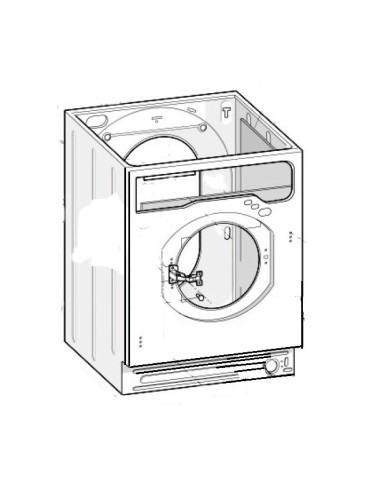 Meuble Blanc PW Indesit pour Lave-Linge SMLE123EU Scholtès