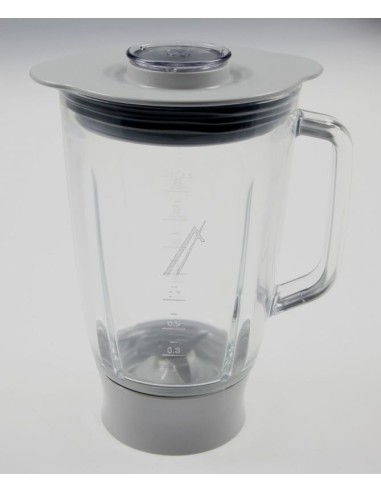 Bol Blender Complet en Verre de Couleur Gris Clair pour Robot Multifonction KENWOOD