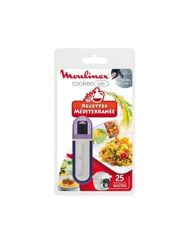 Clé USB de 25 Recettes Méditerranée pour Cuiseur Programmable Cookeo USB 6L Moulinex