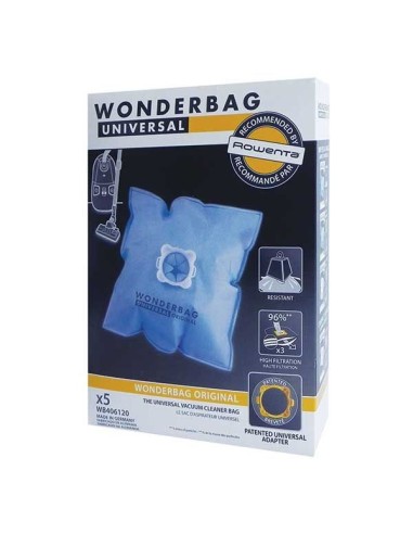 Lot de 5 Sacs Universel Wonderbag Classic pour Aspirateurs