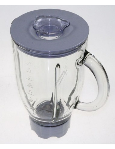Bol Blender Complet Gris en Inox avec Collier Gris pour Blender KENWOOD