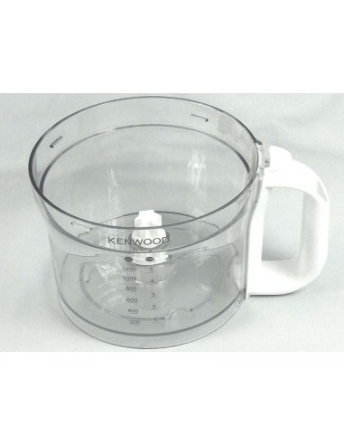 Ensemble Bol + Poignée Blanche pour Robot Multifonction FPP210 / 220 / 230 / 238 / 239 KENWOOD 