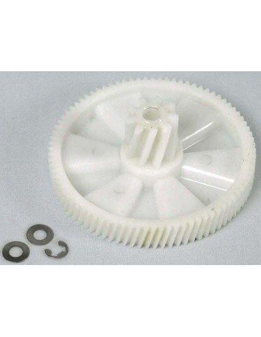 Engrenage Principal + Rondelle + Circlip Blanc pour Hachoirs KENWOOD