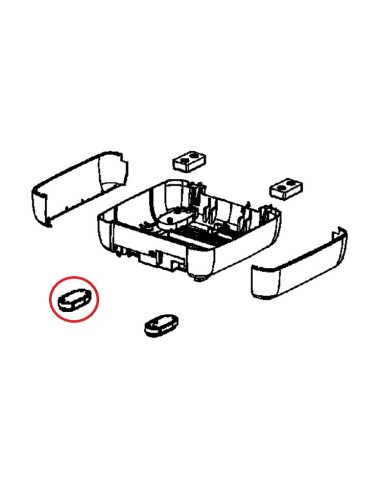 Pieds Arrière Gauche pour Gaufrier WD700412 Krups