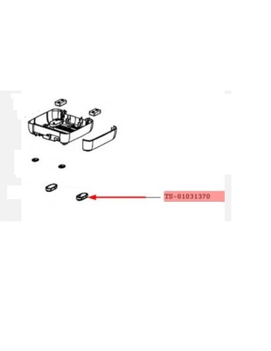 Pied Arrière Droit pour Gaufrier WD700412 Krups