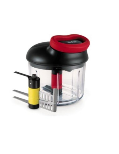 Hachoir Ingenio 5 Secondes 2 Lames 900 ml Noir et Rouge Tefal 