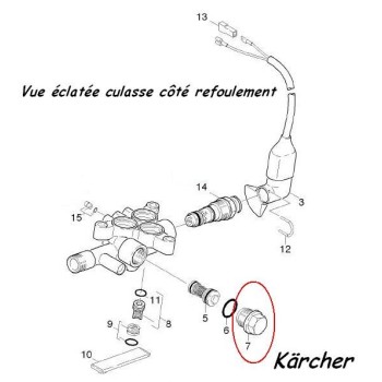 Vis de Fermeture de la Valve Située sur la Culasse pour Nettoyeur Haute Pression Kärcher