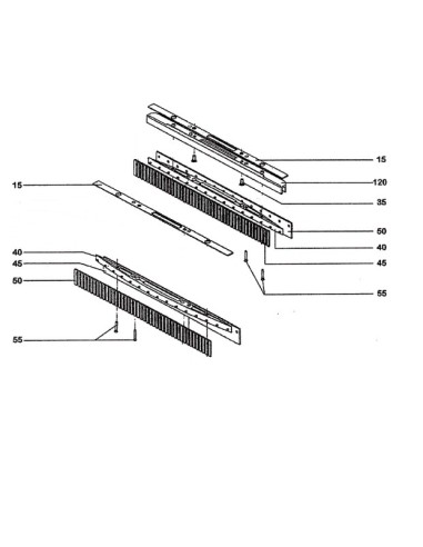 Kit Lamelles Arrière 234/340 pour Autolaveuses Nilfisk