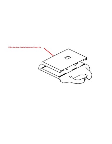 Cache Supérieur Coloris Rouge pour Croque-Monsieur UltraCompact Moulinex