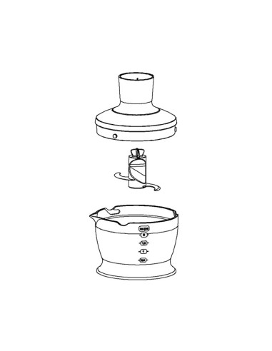Mini-Hachoir Blanc Petit 450ml Complet pour...